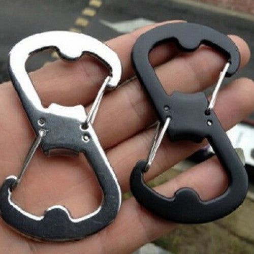 Multi-function Keychain Outdoor Camping Equipment Survival Lock Carabiner Ring Hooks